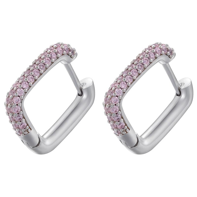 Hoop earrings gold color silver color small hoop earrings crystal women rainbow earrings Fashion jewelry wholesale VE144
