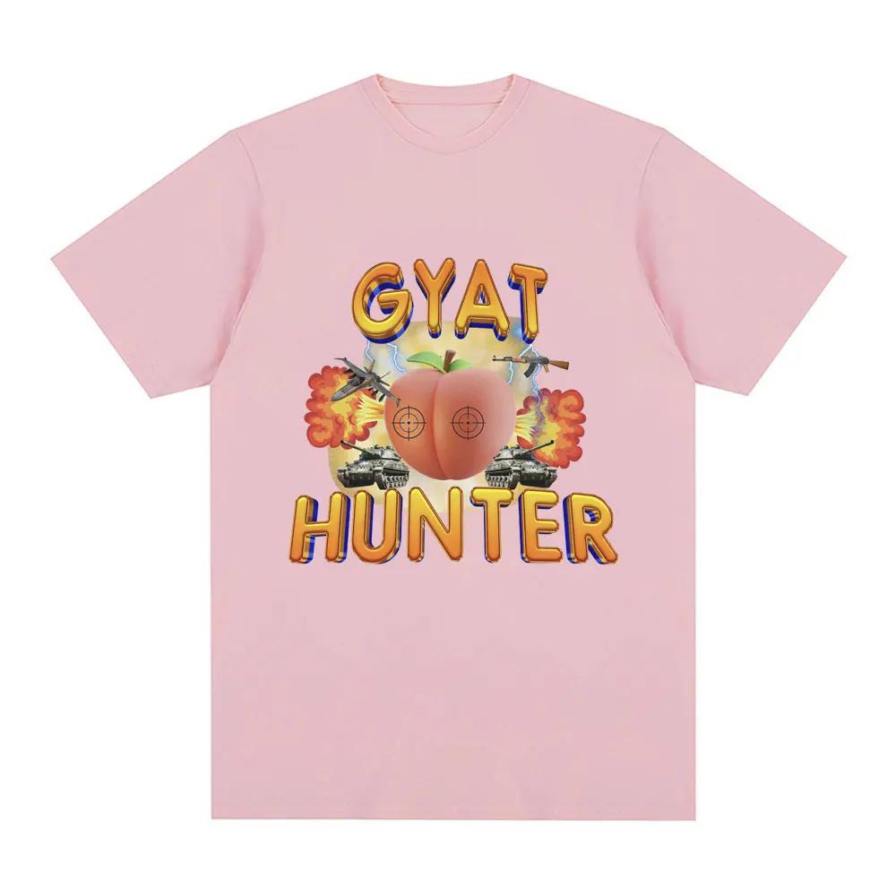 Gyat Hunter Funny Meme T-shirt Women's Fashion Retro Short sleeved T-shirt Casual Loose Large T-shirt Street Clothing Unisex T-Shirt