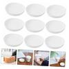 Lurrose 50-Piece Disposable Paper Cup Lids, Drink Covers for Water, Juice, and Iced Tea, for Home, Office, and Shop Use