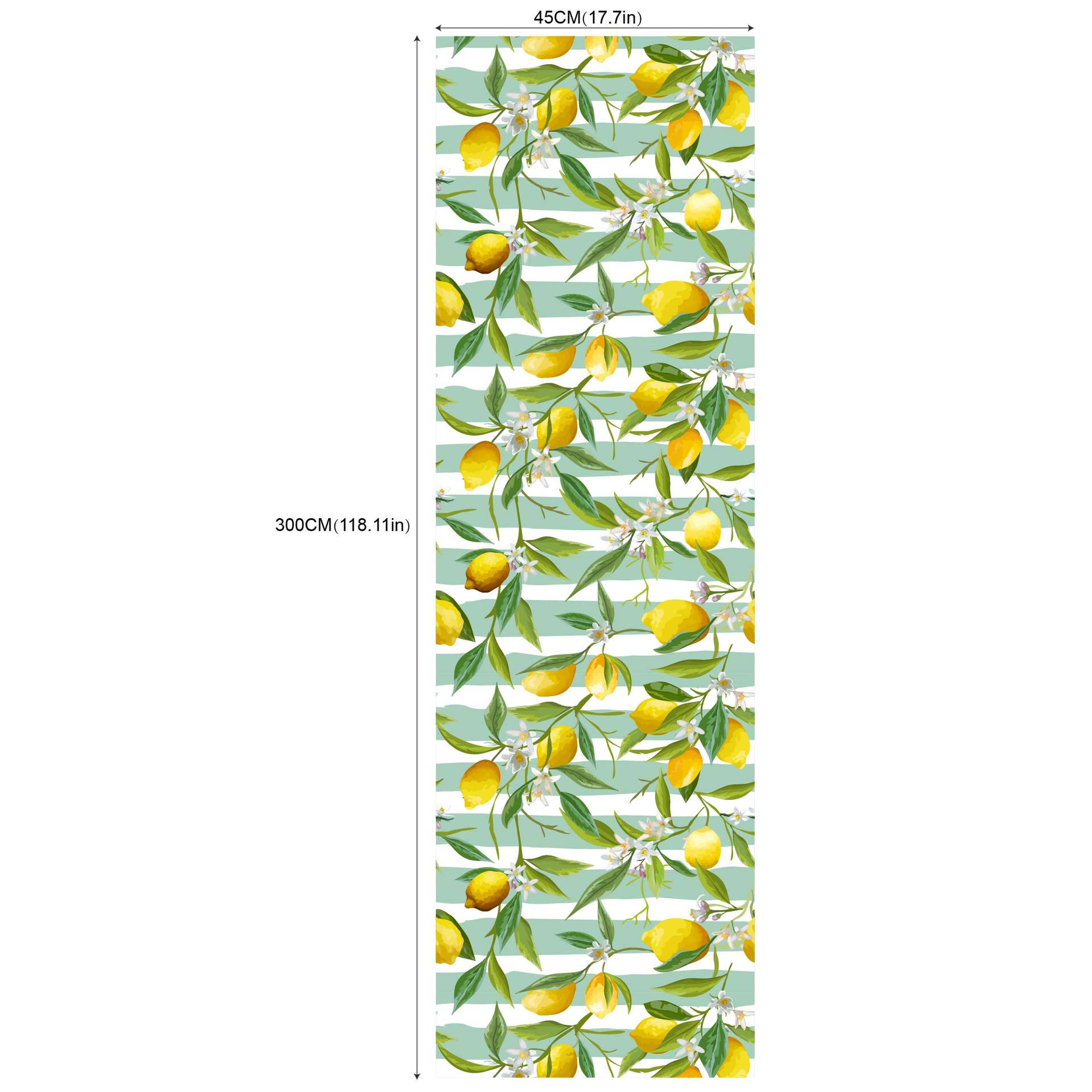 

Цветочные лимонные самоклеящиеся обои для декора спальни и отеля RW181-200 45cm x 300cm, 1 Roll