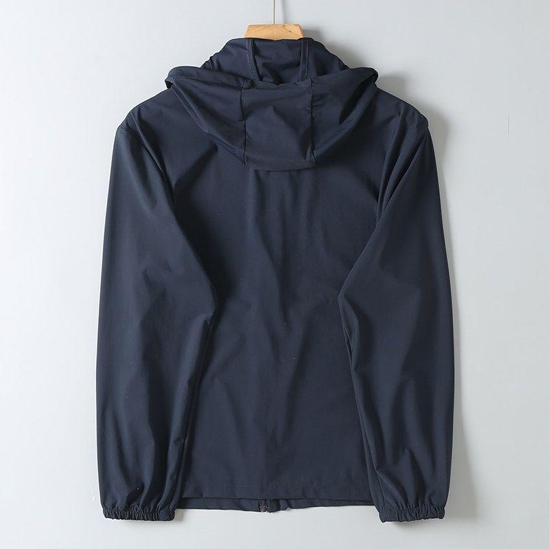 Foreign Trade Cut-Label Silky Milk Silk Upf50+ Summer Outdoor Sports Hooded High-Elastic Ice Silk Jacket Sun Protection Clothing for Men