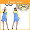Adorável Fantasia Cosplay de Minion Amarelo Para Mulheres Perfeita Para Festas e Eventos de Halloween