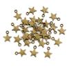 100 Stück Charms Stern 11x8mm Handgefertigt Bastelanhänger Herstellung passend, Vintage Tibetische Bronze Silber Farbe, DIY Für Armband Halskette