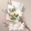 Floral Art Simulation Big Magnolia Real Touch Artificial Orchid Flowers  Living Room Desktop