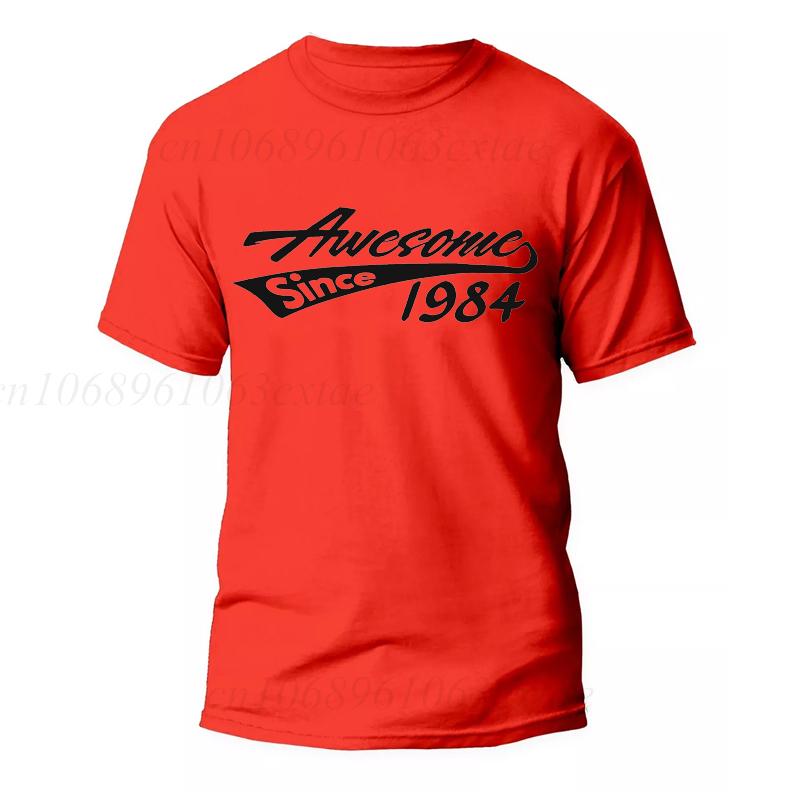 Vintage T Shirt Men Short Sleeve Streetwear O-Neck T-Shirt Tops Clothing 40th Birthday Gift Level 40 Unlocked Gamer Summer Tees