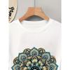 European sizes Elegant Artistic Print Women's Short-Sleeve T-Shirt