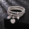Y2K Double Heart Bracelet Women's Fashion Popular Wedding Crystal Bracelet Exquisite Jewelry