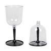 Outdoor Camping Collapsible Wine Glass with Detachable Stem Portable Unbreakable Clear Wine Goblet Travel Shatterproof Champagne Cup