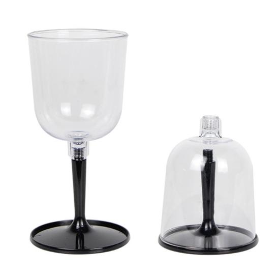 Outdoor Camping Collapsible Wine Glass with Detachable Stem Portable Unbreakable Clear Wine Goblet Travel Shatterproof Champagne Cup