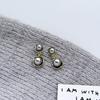 French Retro Temperament Irregular Gray Pearl Earrings, Light Luxury High-End Simple Earrings