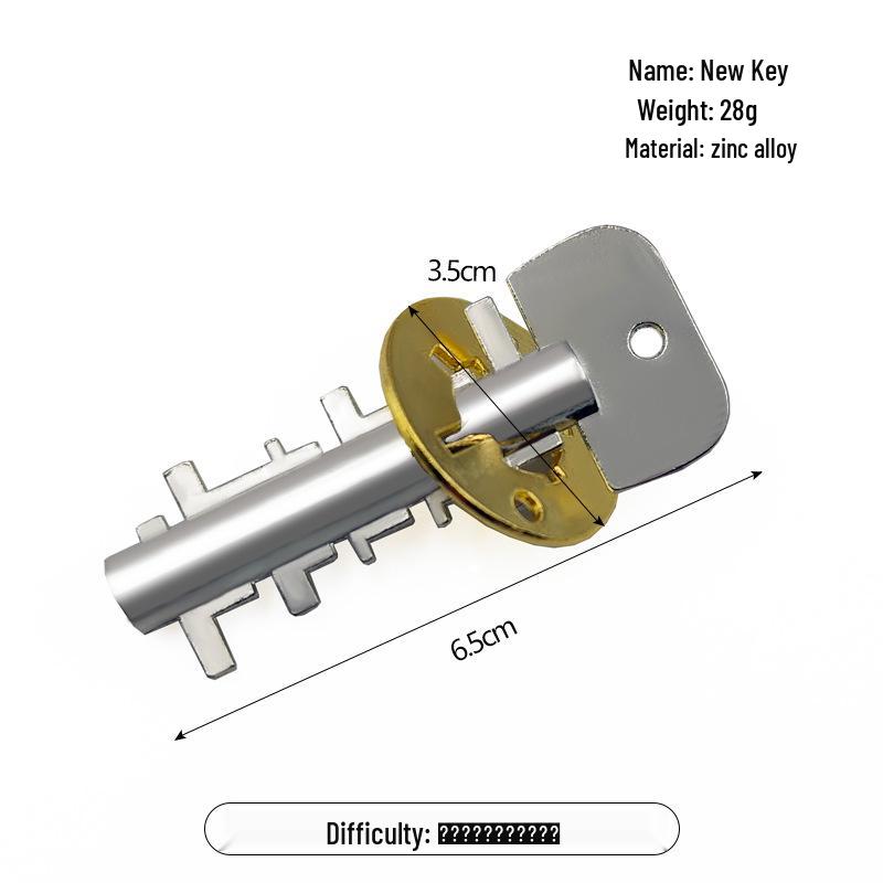 Zinc Alloy Kongming Puzzle Lock: Disentanglement Ring Educational Toy