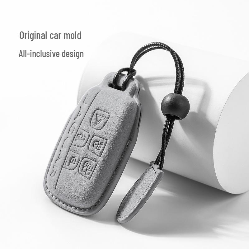 

Jaguar Key Case for XEL, XFL, F-PACE, XE, XF, F-TYPE - Suede Shell with Buckle