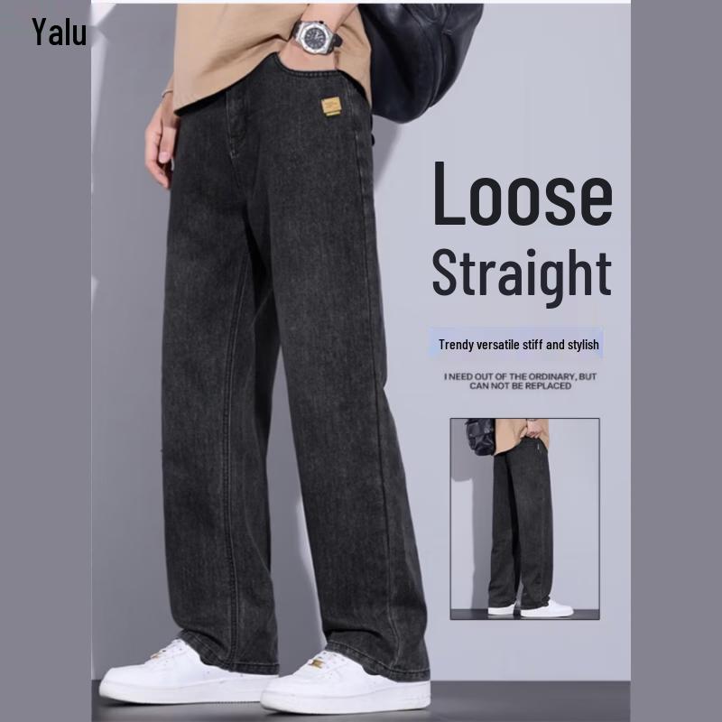 Мужские джинсы Yalu Винтажные Стиранные Прямые 38