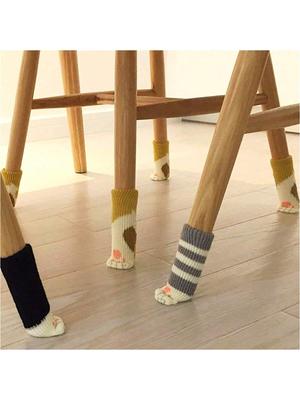 4-piece Set of Chair Leg Covers, Hardwood Floor Chair Leg Covers, Anti Cat Claw Chair Leg Covers, Floor Protection.