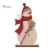 Nordic Style Holiday Decor Christmas Ornaments, Wood Reindeer Santa Claus Snowman Figurine, Elk Tabletop Decorations Rustic Desktop Decoration