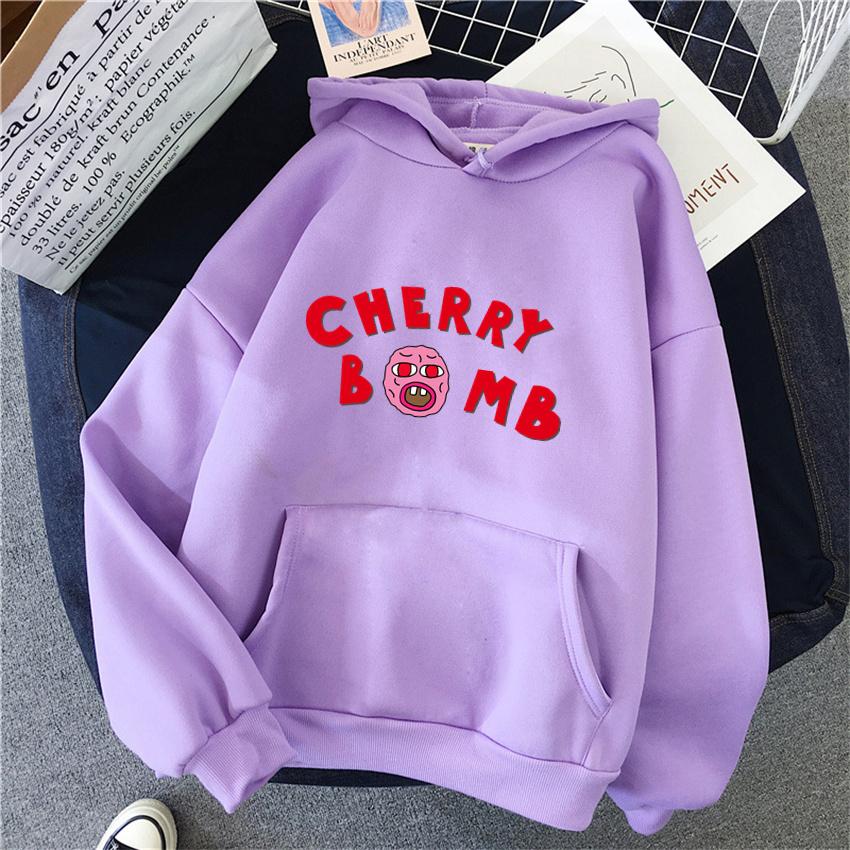 Winter Womens Hoodie The Creator Cherry Bomb Graphic Vintage Hip Hop Sweatshirts Casual Streetwear Unisex Pullover Women Hoodies