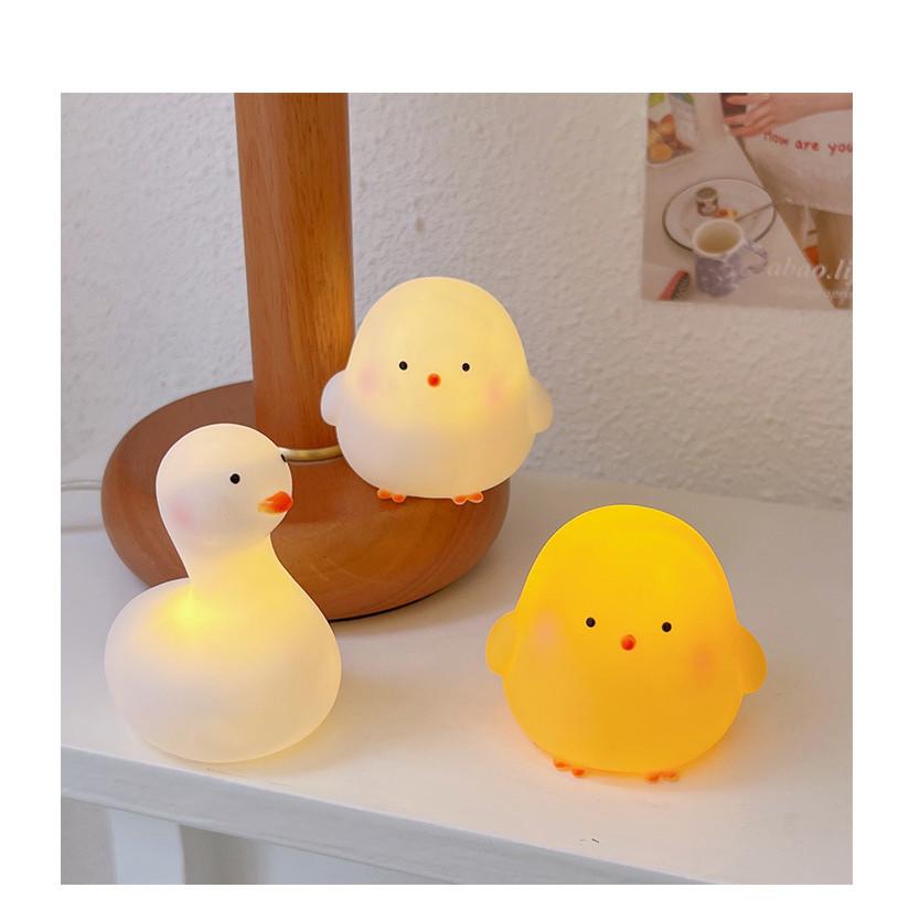 Warm Lamp Night Light Battery Powered Cartoon Cute Chicken And Duck Shaped Lights