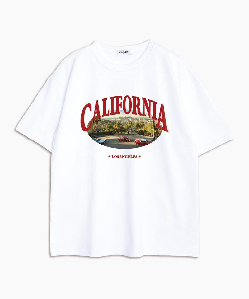UNDEROFF Oversized Crew Neck California Short Sleeve T-Shirt Black
