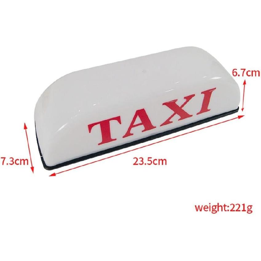 Taxi Sign Cab Lights Magnetic Car Roof Taxi Top Sign Indicator Lights Lamp Topper Car Light 12V Automotive Car Top Light Waterproof & 25cm Power