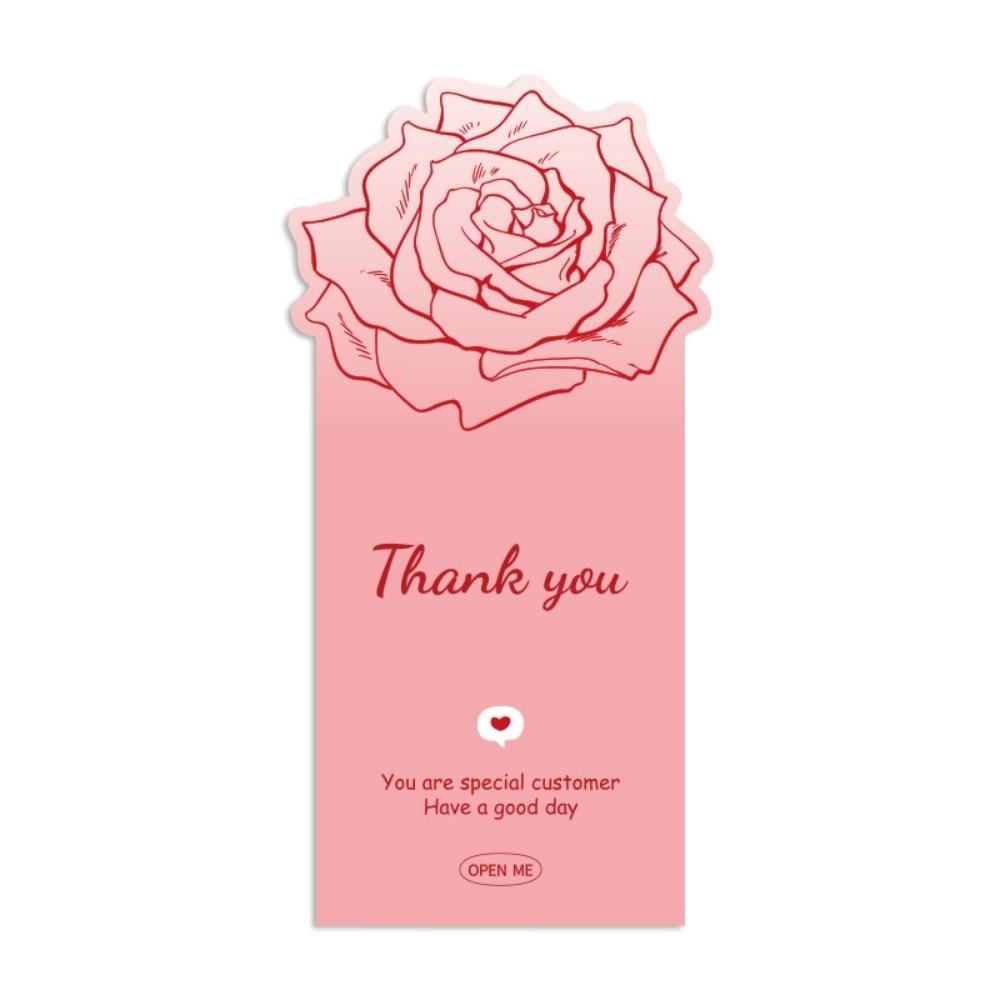 

50pcs Bowknot Gift Box Sealing Stickers Rose Pattern 60*120mm Bow Stickers DIY Crafts Decorative Labels Thank You Stickers Pink