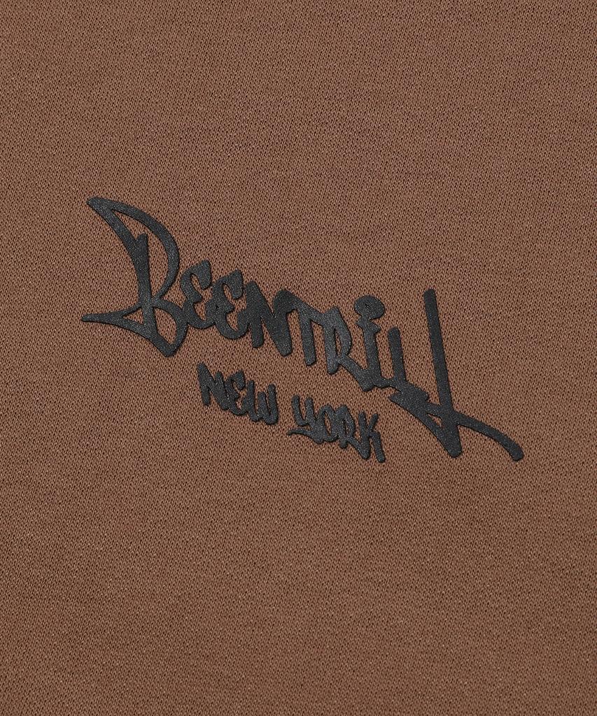 Beentrill Script Two-Way Zip-Up Hoodie (Camel)