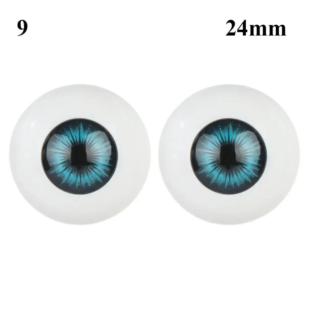 1Pair 22mm 30mm Realistic Half Round Craft Accessories Acrylic DIY Eyeballs Reborn Doll Eyes BJD Mini Easy Use Simulation