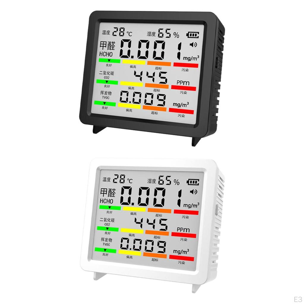 Indoor Air Quality Analyzer Digital Display Large Screen CO2 Carbon for Office Bedroom Travel