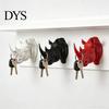 Functional Wall Sculpture Rhino Head Hook for Keys And Hats, Decorative Animal Coat Entryway Bag Organizer Rack Entryway, Creative Key Holder,