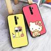 Black Case for Xiaomi Poco X6 X4 M5 M6 F5 F6 C65 C55 C50 C51 C40 Pro Redmi 14C A3X 13C 12C 11T 10A 9C Note 7 6 8A Plus L-12 Hello Kitty