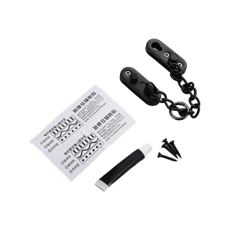 Thickened Steel Apartment Door Chain Quick Installation Burglar Proof Lockset