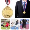 5cm Gold/Silver/Bronze Medal Award Medals with Neck Ribbon Students Rewards Metal Winner Medals for Marathon Ball Games