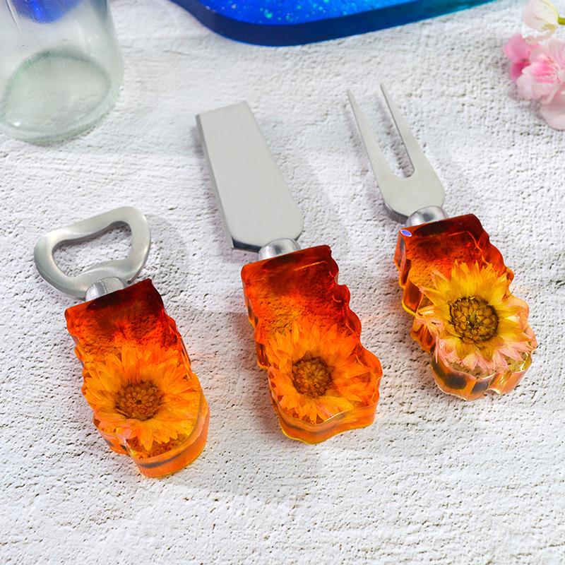 DIY Crystal Bottle Opener & Cheese Knife Epoxy Mold Set