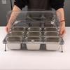 Stainless Steel Buffet Food Display Basin with Flip Lid