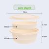 Homeglen 1200ml Biologisch abbaubare runde Essensboxen