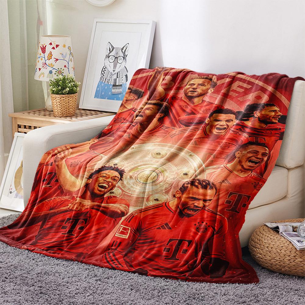 FCB Print FlAannel Blanket, High quality Comfortable for All Seasons, Home Decor, Warmth and Comfort