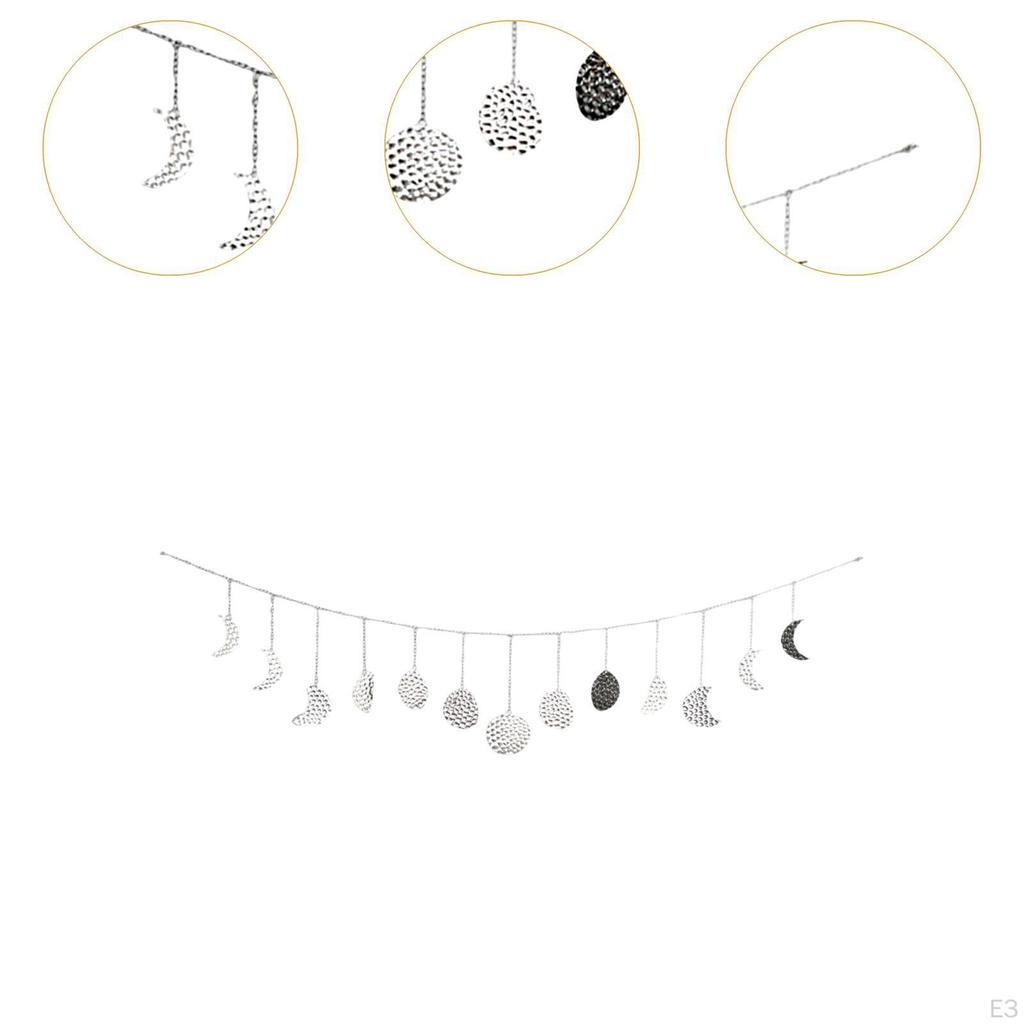 Moon Phase Wall Hanging Decor Decor,Headboard Decor,Hanging Ornament,Boho,Moon Cycle Banner for