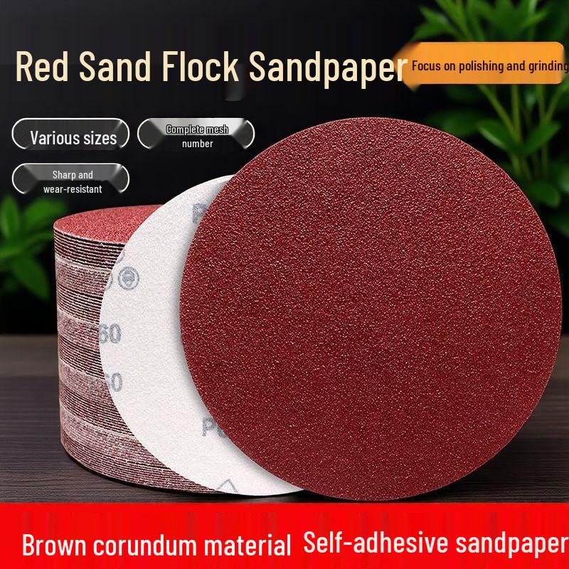 Red Flocked Self-Adhesive Sandpaper