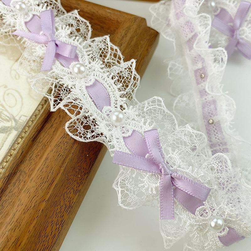 DIY Beaded Lace Trim with Sequins for Sewing Embellishments and Dress Decoration