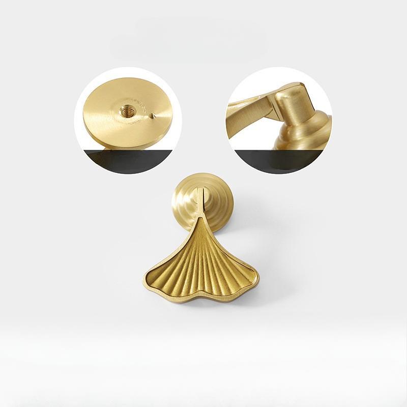 Brass, Butterfly Handle, No Drilling Installation, Wardrobe Shoe Cabinet Handle, Drawer Copper Handle, Room Decoration, Home Accessories