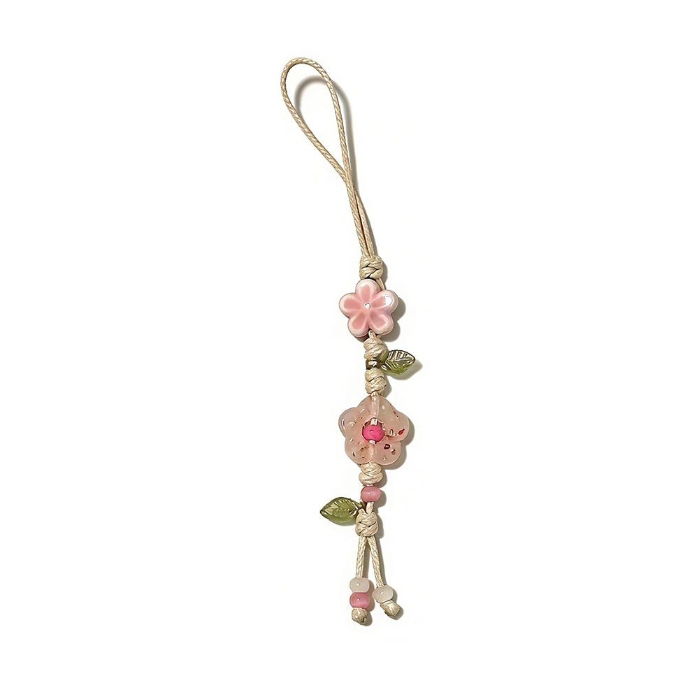 New Star Flower Beaded Pendant Handmade Charm Strap Chinese-style Vintage for Women Men