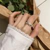 Highend Korean Style Pearl Ring For Women In 925 Silver With Adjustable And Design Geometric