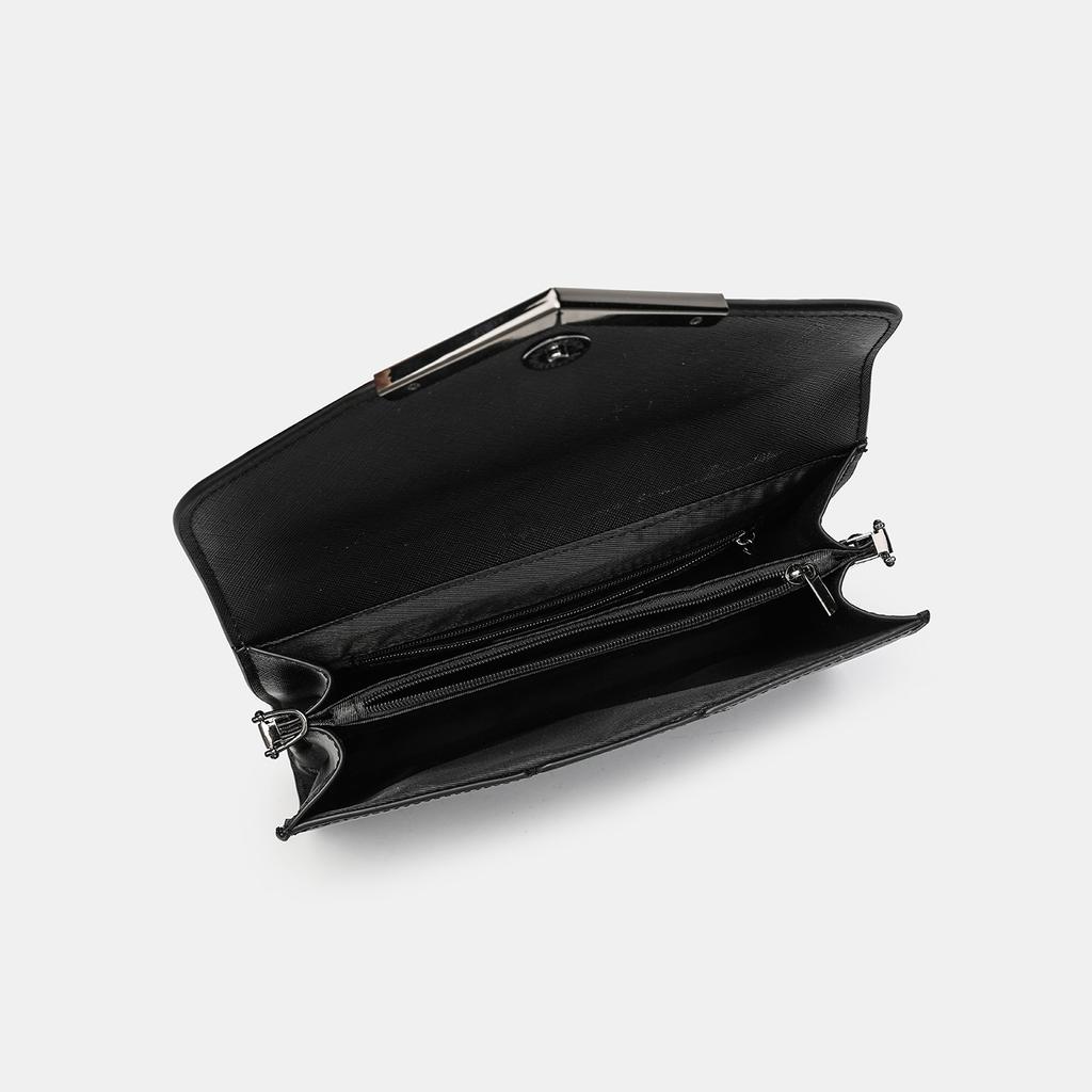 Internet Celebrity Foreign Style Chain Envelope Bag Black Small Square Bag High Sense Niche Fashion Versatile Women Shoulder Messenger Bag