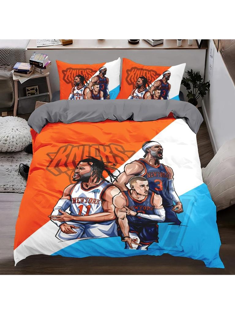 Basketball Star Bedding Set Cute Cartoon Version Of Basketball Star K-Kobe Duvet Cover Pillowcase Twin Queen Size