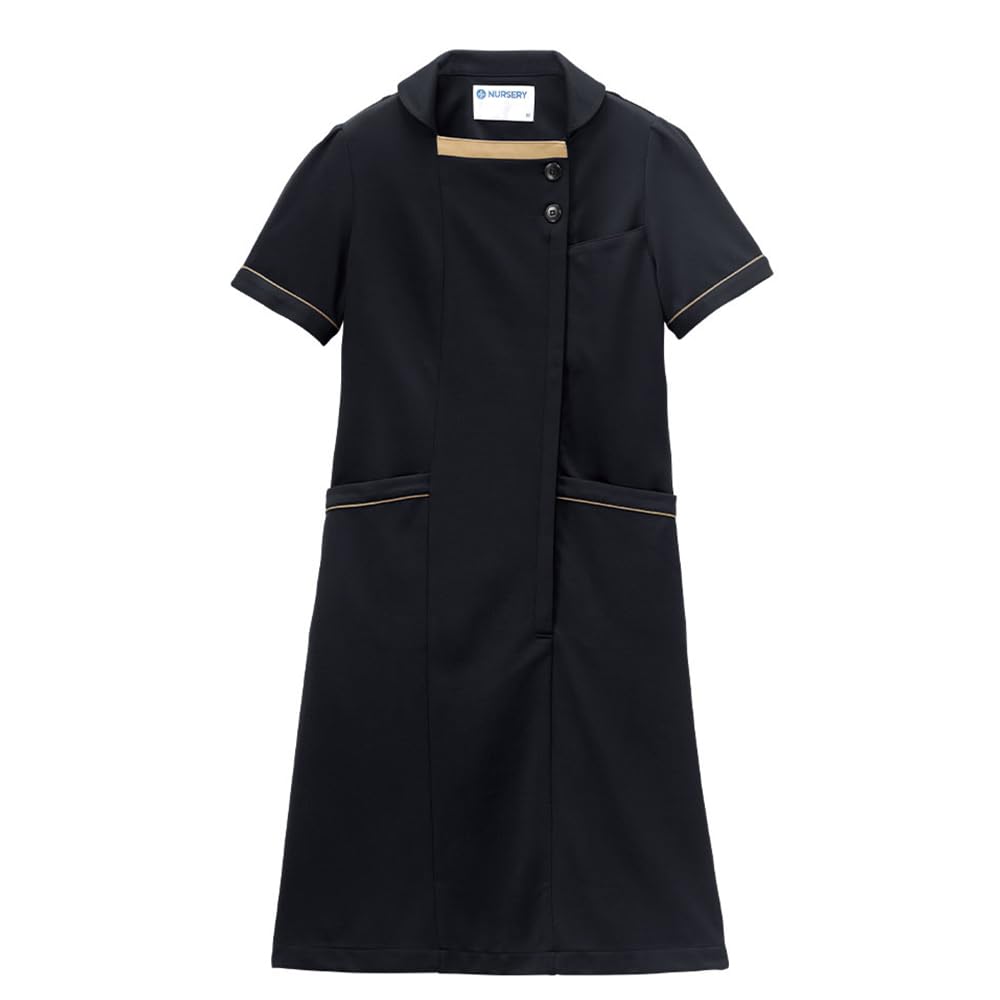 

Nursery Active Stretch Neo Color-Piped Dress, Opaque, Antibacterial, Odor-Resistant, Moisture-Wicking, Quick-Drying, Suitable for Nursing, Medical, Be