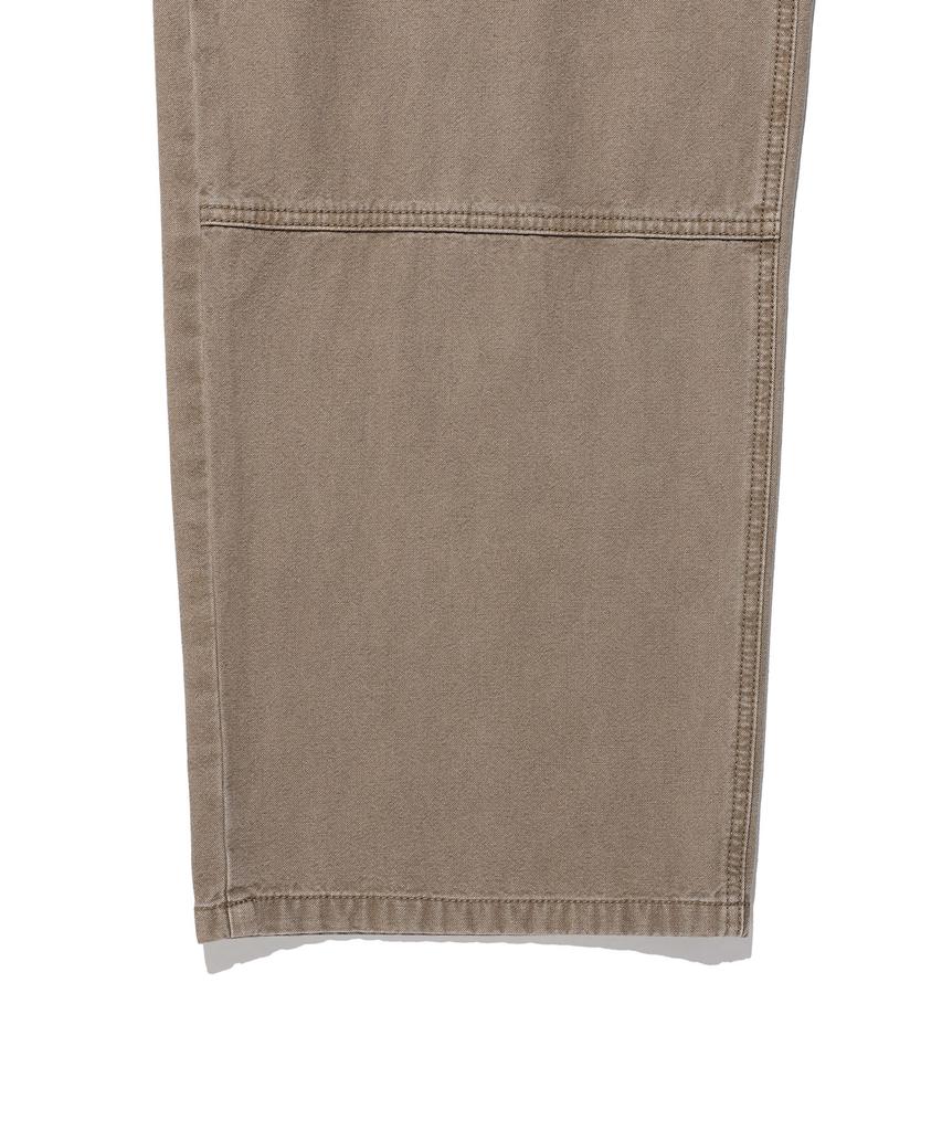 WACKY WILLY Straight Wash Cotton Pants Beige