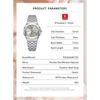 POEDAGAR Square Woman Watch Date Week Waterproof Luminous Ladies Watch Stainless Steel Quartz Fashion Watches Gift