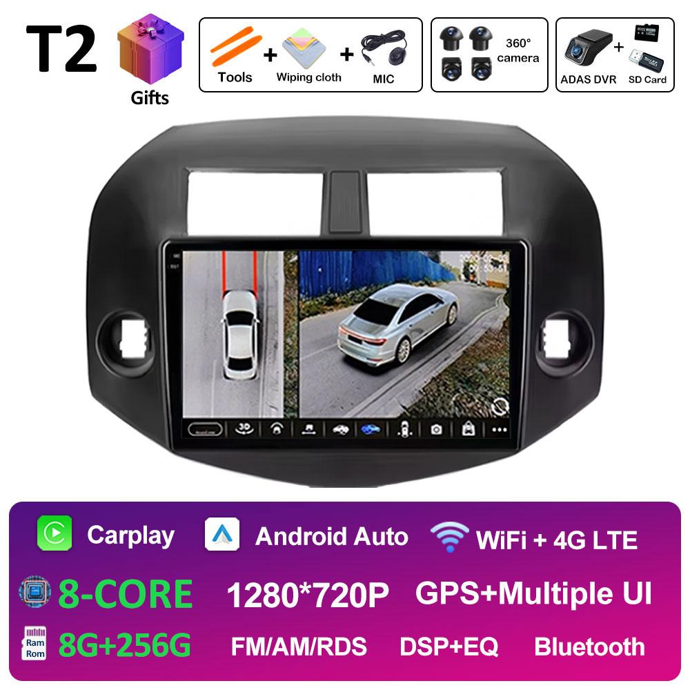 Android Auto Wireless Carplay For Toyota RAV4 3 XA30 2005 2006 2007 2008 2009 2010 - 2013 Car Video Radio Multimedia Player WIFI