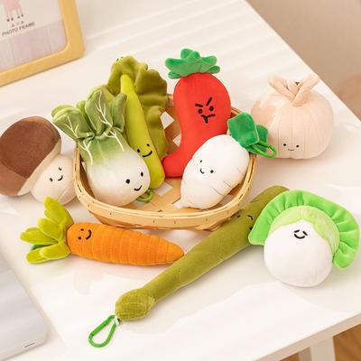 Fun Vegetables Fruit Plush Pendant Apple Mushroom Doll Plush Toy Bag Keychain Popular Small Pendant