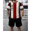Men's Summer Comfortable Fashionable Colorful Pattern 3D Printed 2-piece Set Leisure Sports Style Loose Oversized Breathable Sports Wear