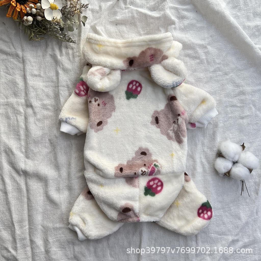 Dog clothes autumn and winter new small and medium-sized dog double-sided flannel teddy VIP pieces